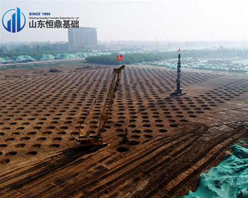 山东德州大数据能源管理中心项目地基夯施工